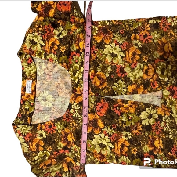 Vtg 70s floral two pice set size S/M - Picture 6 of 9